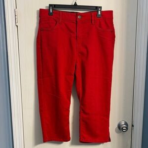 Liz Claiborne Vibrant Red Cropped Pants